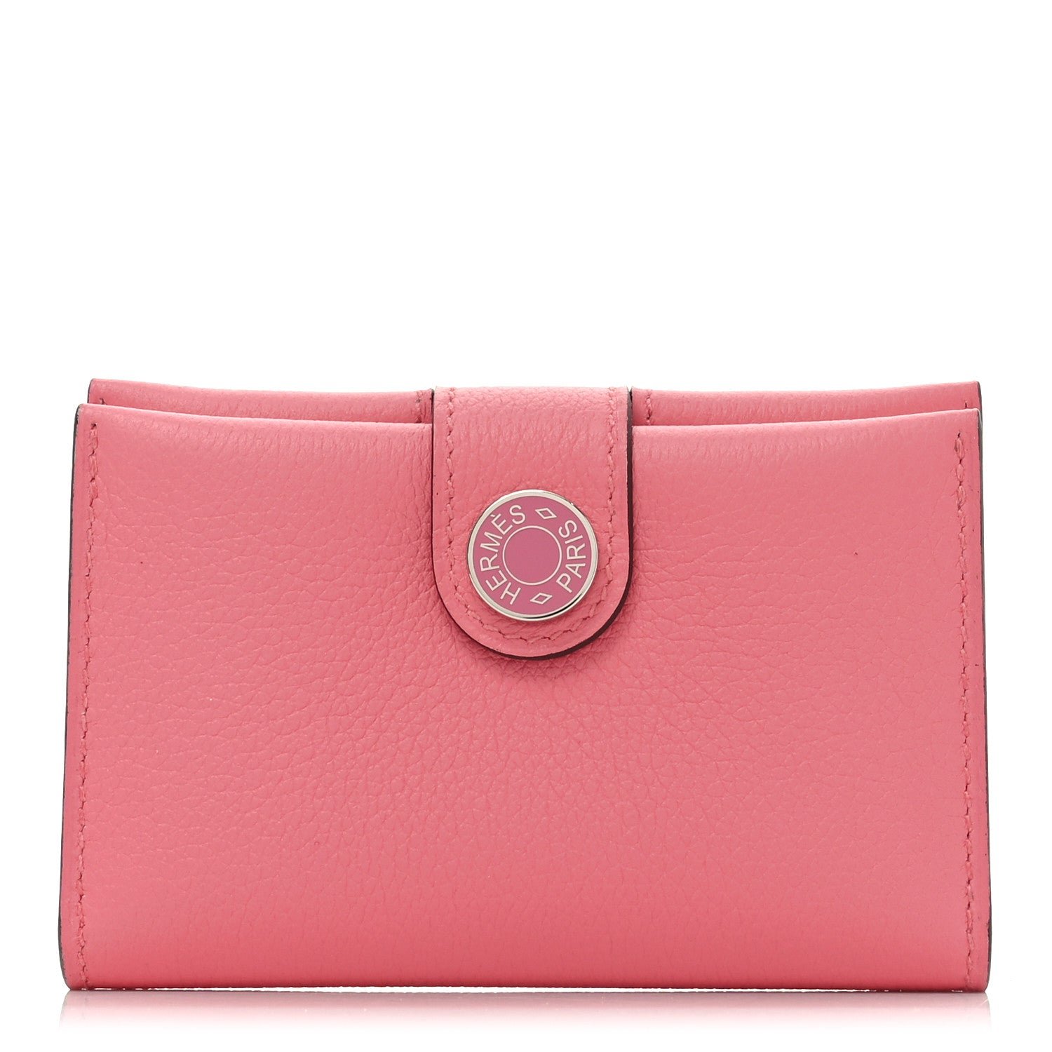 Hermes Evercolor RMS Card Holder Rose Azalee