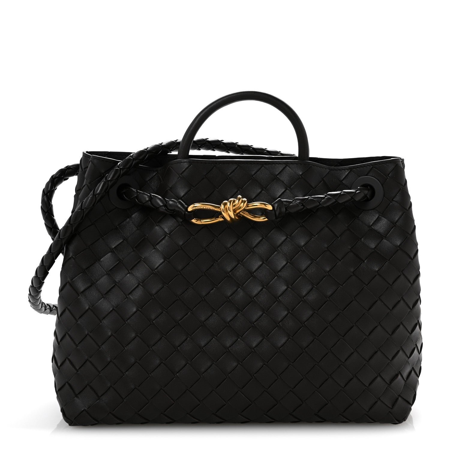 Bottega Veneta Nappa Intrecciato Medium Andiamo Shoulder Bag Fondant