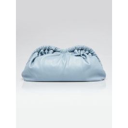 Mansur Gavriel Mansur Gavriel Light Blue Lambskin Leather Oversized Cloud Clutch Bag