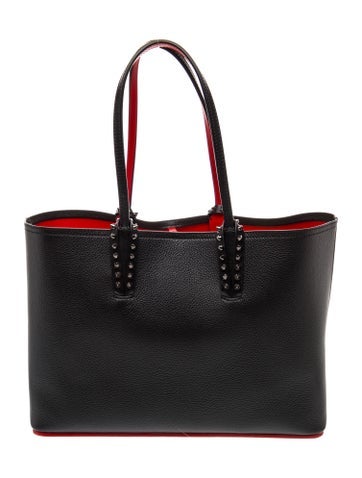 Spike Black Leather Cabata Tote