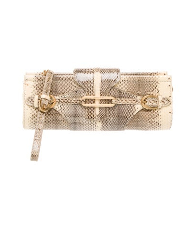 Jimmy Choo Choo Snakeskin Clutch