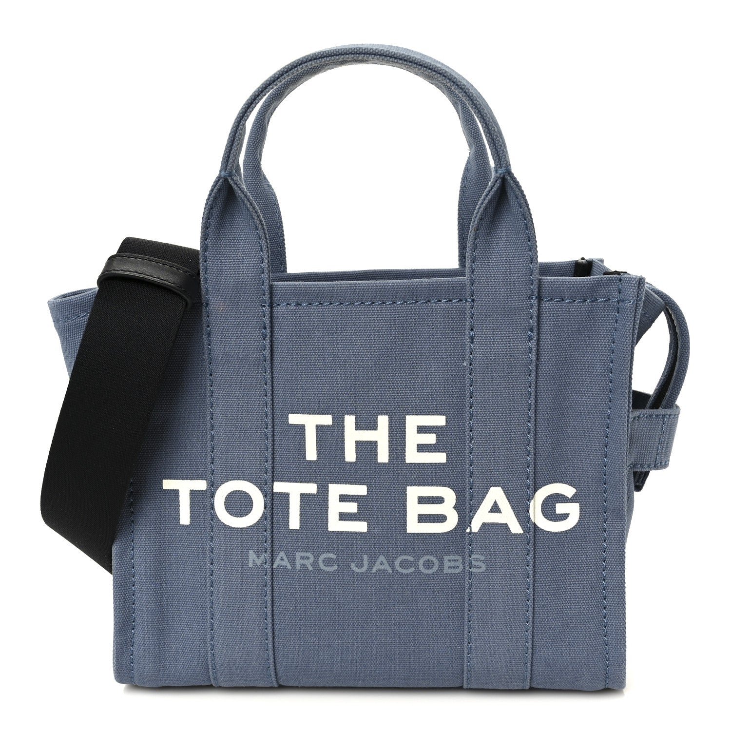 Marc Jacobs Marc Jacobs Cotton Canvas Small The Traveler Tote Bag Blue