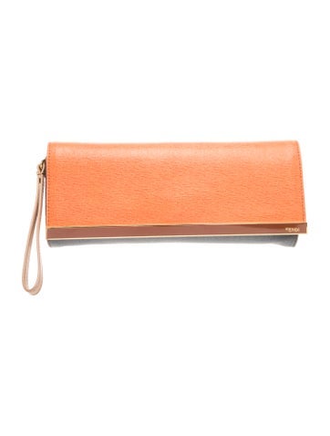 Saffiano Leather Clutch