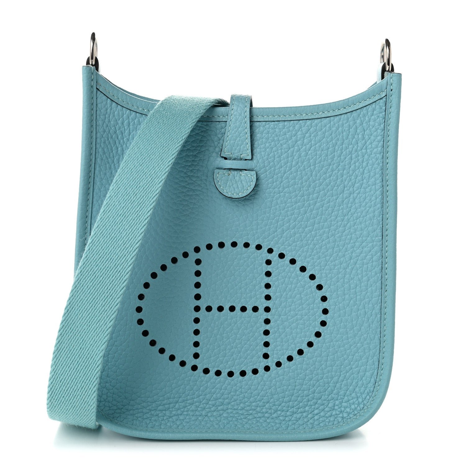 Hermes Taurillon Clemence Evelyne TPM Bleu Atoll