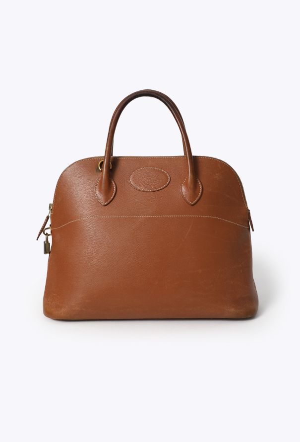 Hermes Vintage Gold Courchevel Bolide 35