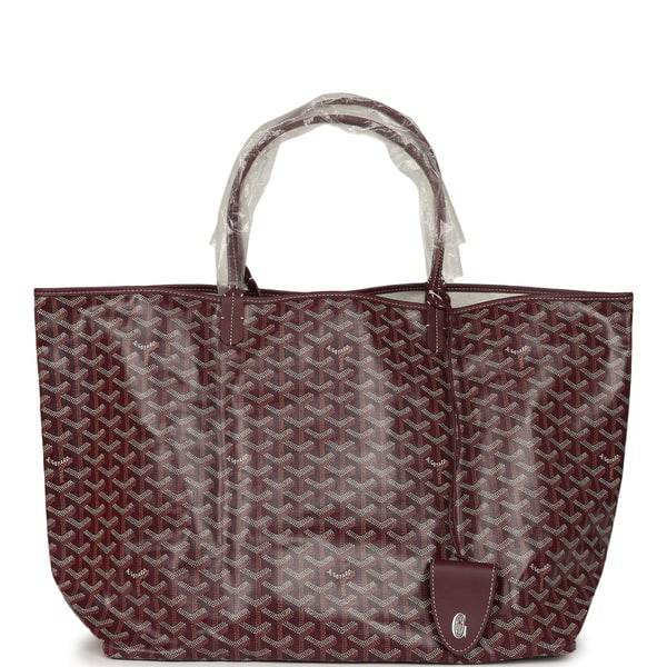 Goyard Goyardine Burgundy Saint Louis GM Tote Bag Palladium Hardware