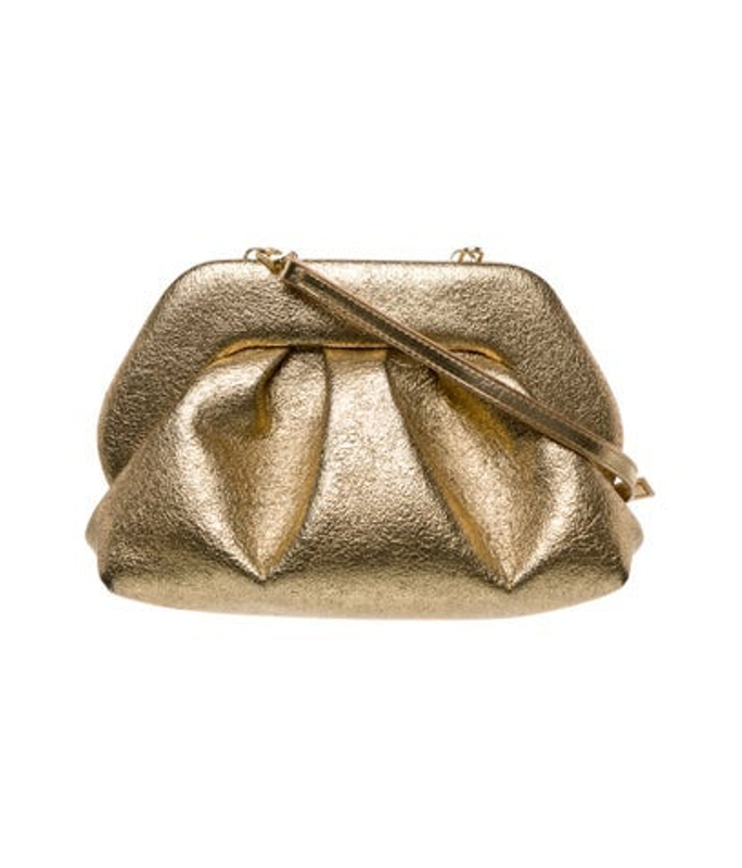 Themoire Leather Evening Bag