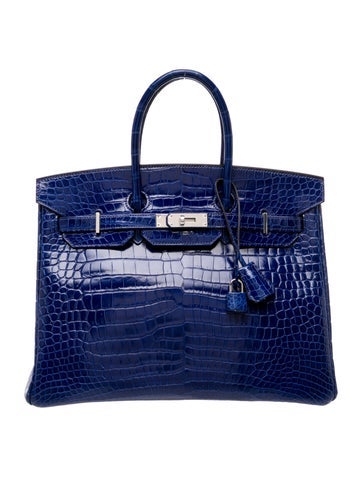 Shiny Porosus Crocodile Birkin 35