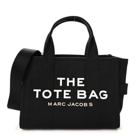 Marc Jacobs Cotton Canvas Small The Traveler Tote Bag Black