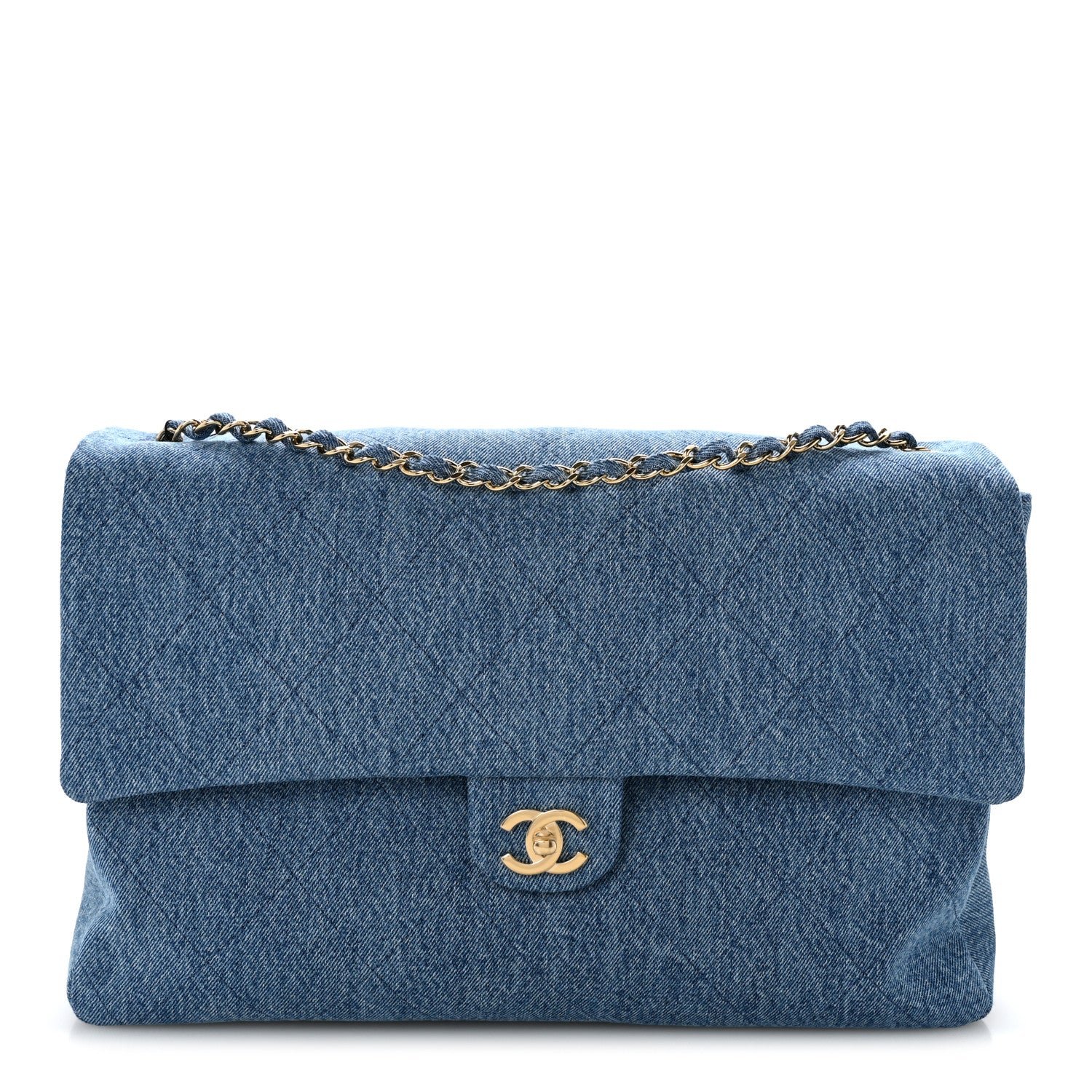Chanel Denim Souplissimo Maxi Flap Blue