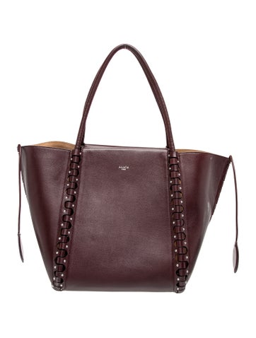 Alaia Leather Le Hinge Tote Small