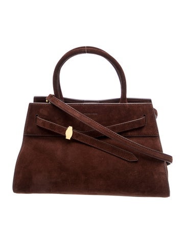Suede Top Handle Bag