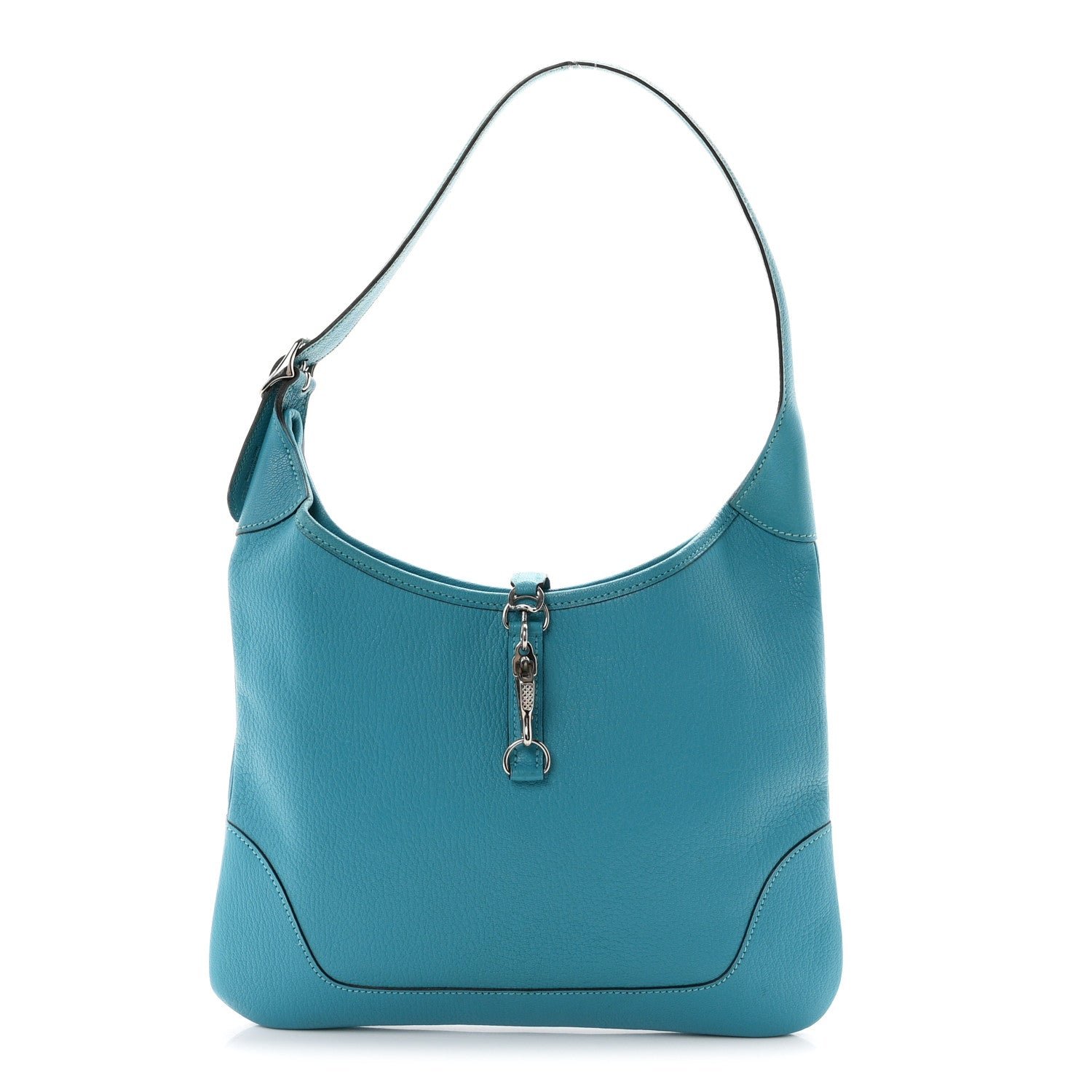 Hermes Hermes Chevre De Coromandel  Trim II 31 Shoulder Bag Turquoise
