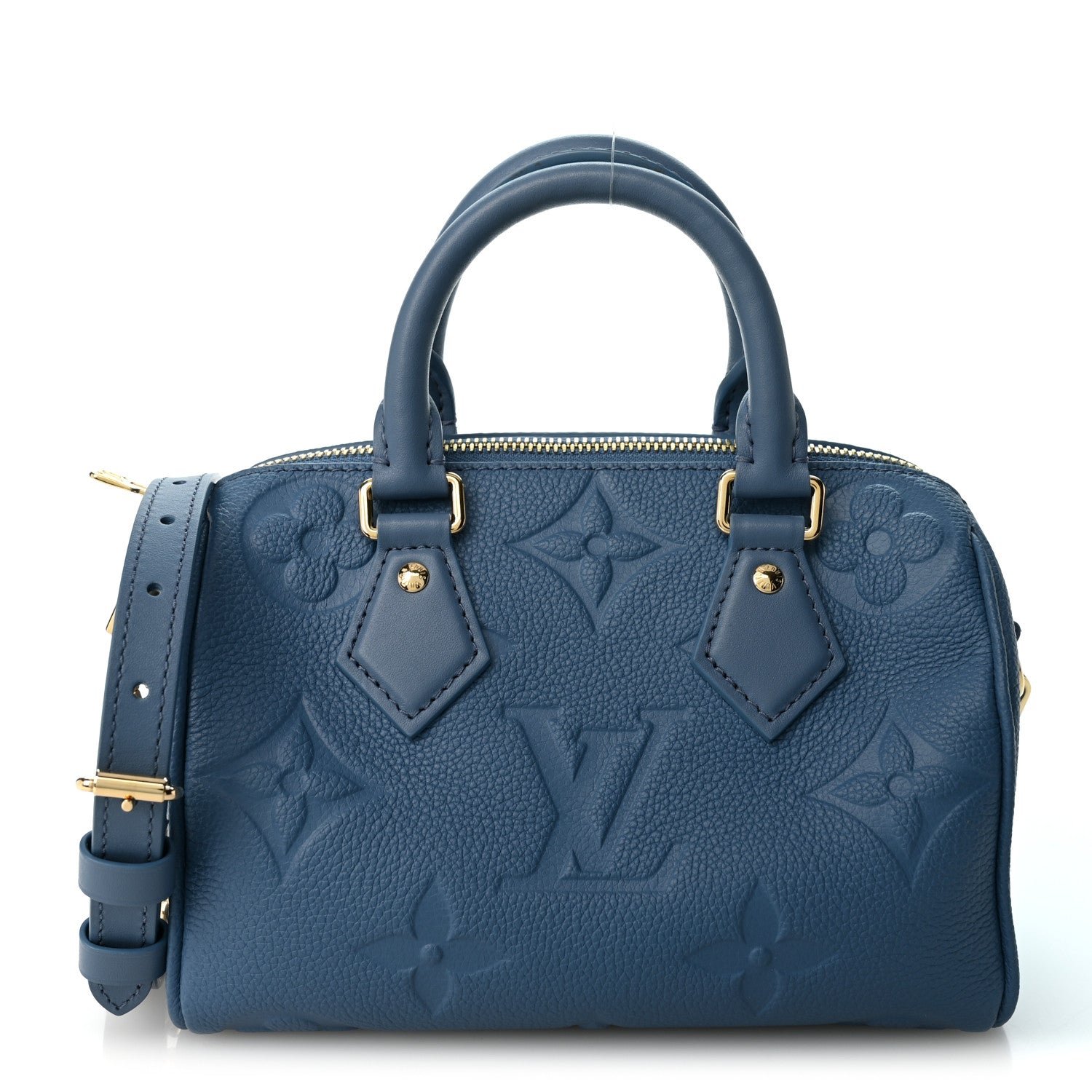 Louis Vuitton Empreinte Monogram Giant Speedy Bandouliere 20 Blue Jean