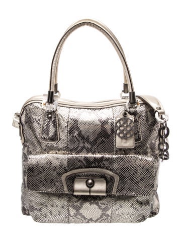 Coach Embossed Leather Top Handle Bag w/ Tags