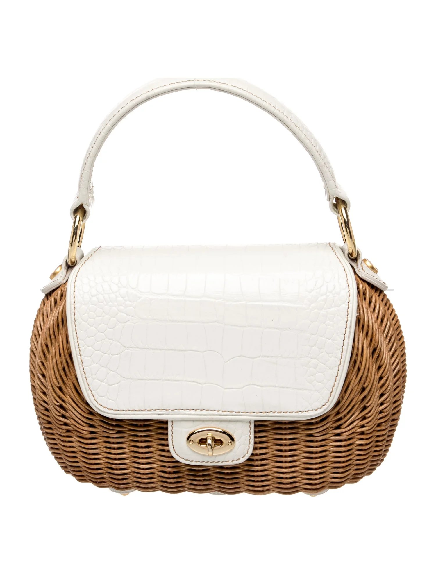 Straw Top Handle Bag