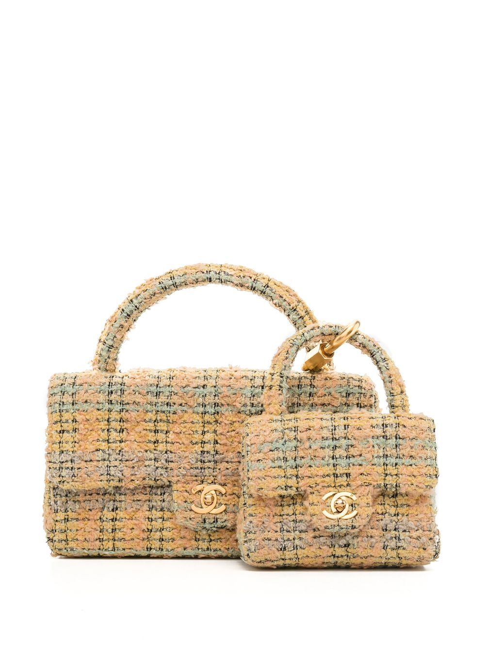 1992 tweed Classic Flap two-in-one handbag set