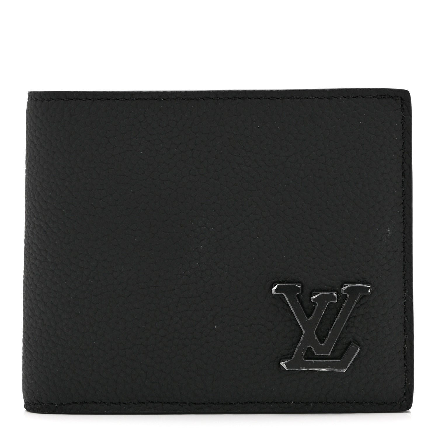 Louis Vuitton Grained Calfskin Aerogram Multiple Wallet Black