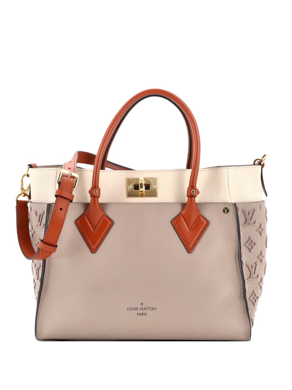 On My Side Monogram Tuffetage Leather MM tote bag