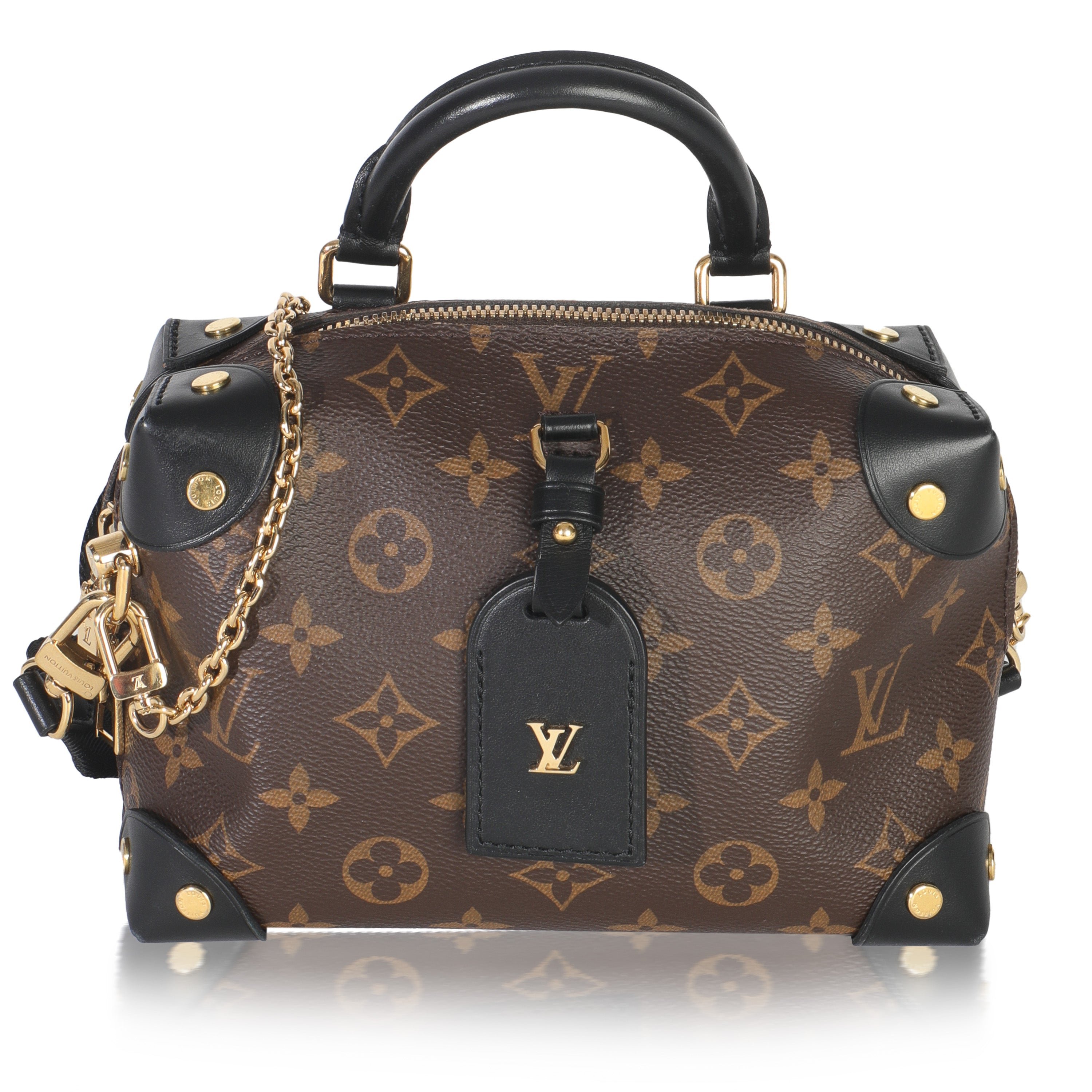 Louis Vuitton Black Monogram Petite Malle Souple