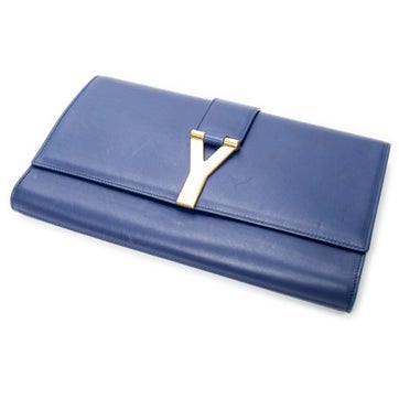 Leather Ligne Y Clutch