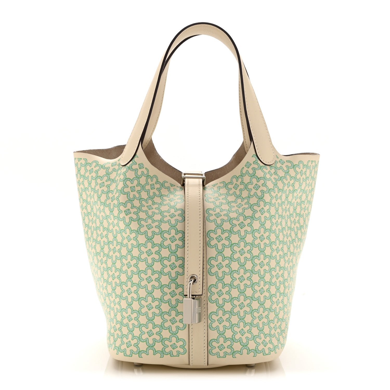 Hermes Swift Lucky Daisy Picotin Lock 18 PM Nata Vert