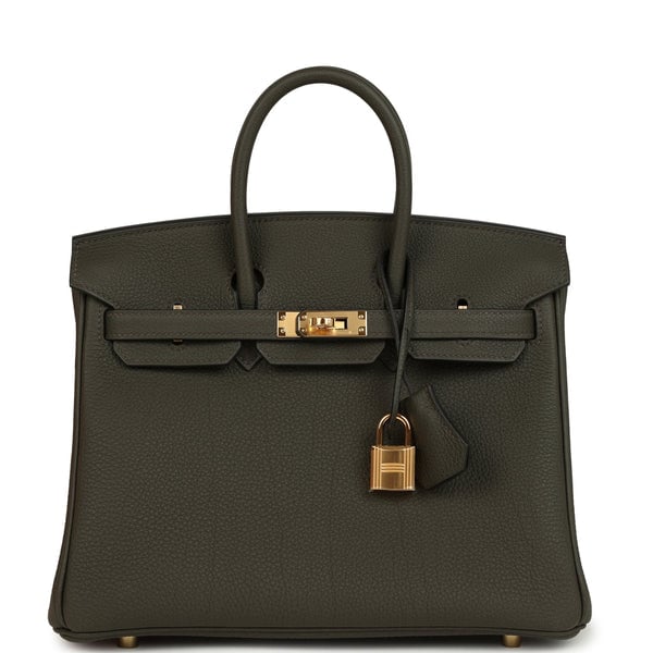 Hermes Hermes Birkin 25 Vert de Gris Togo Gold Hardware