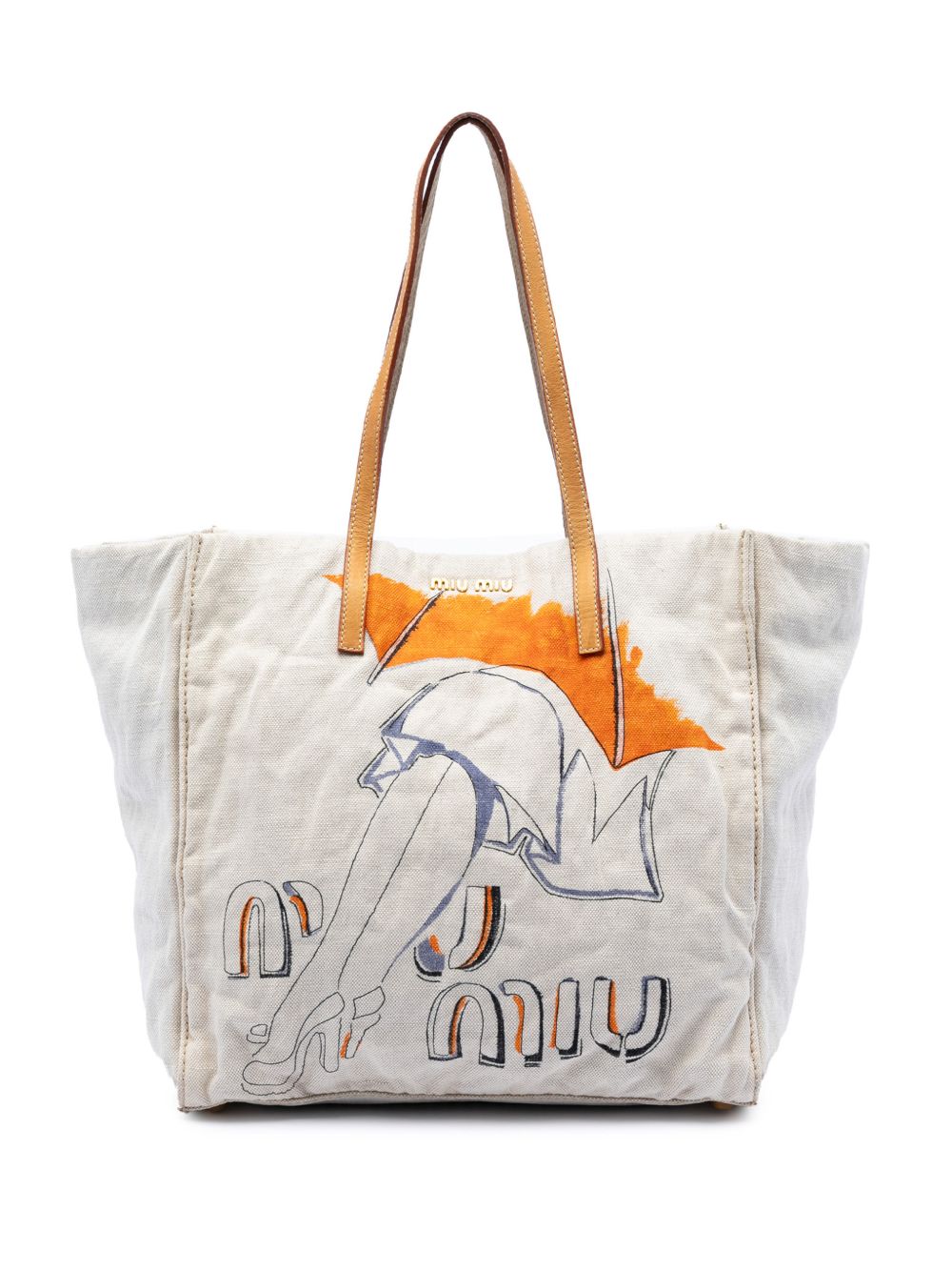 Miu Miu 2000-2010 Printed Canvas tote bag