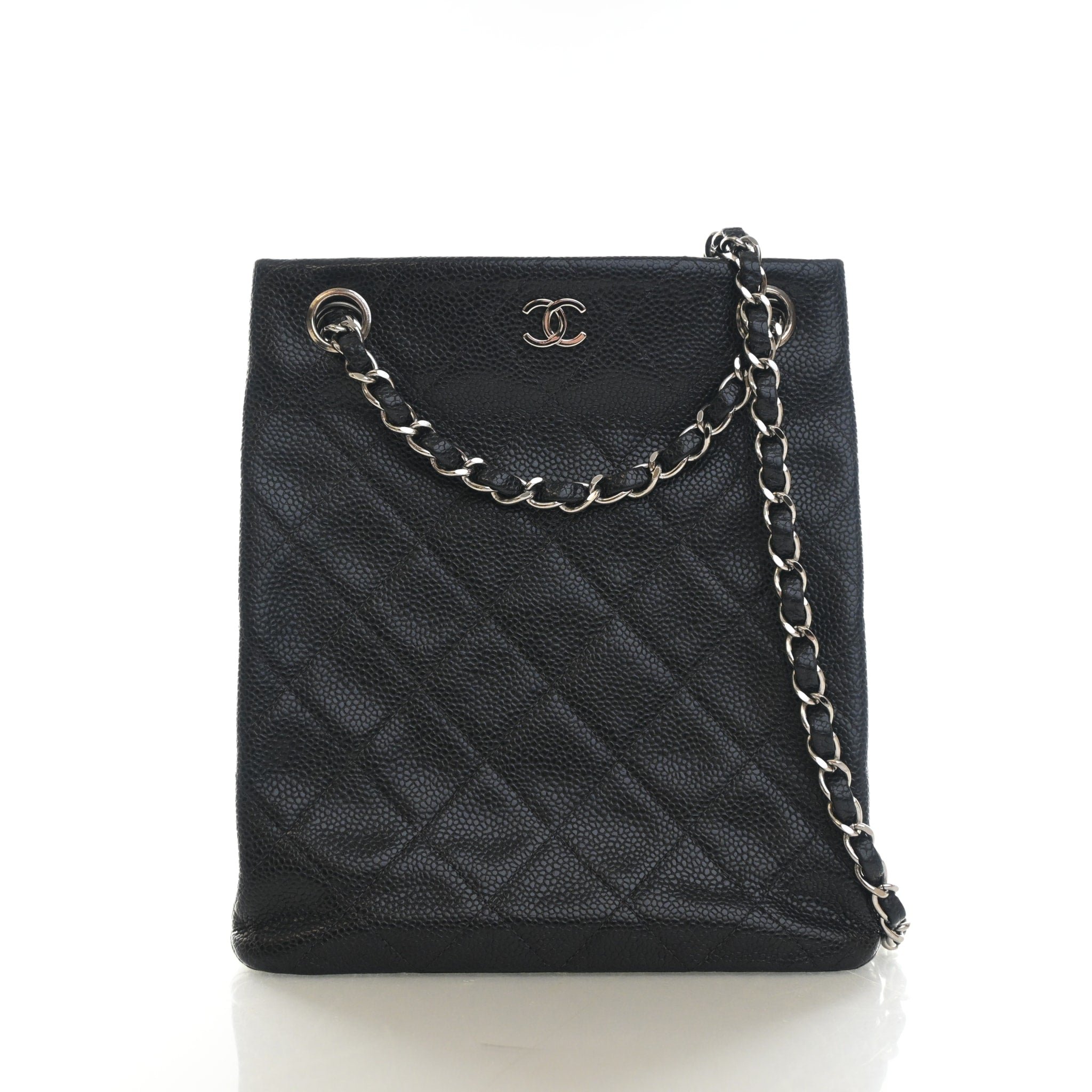 Chanel Vintage Caviar Bucket Tote Bag