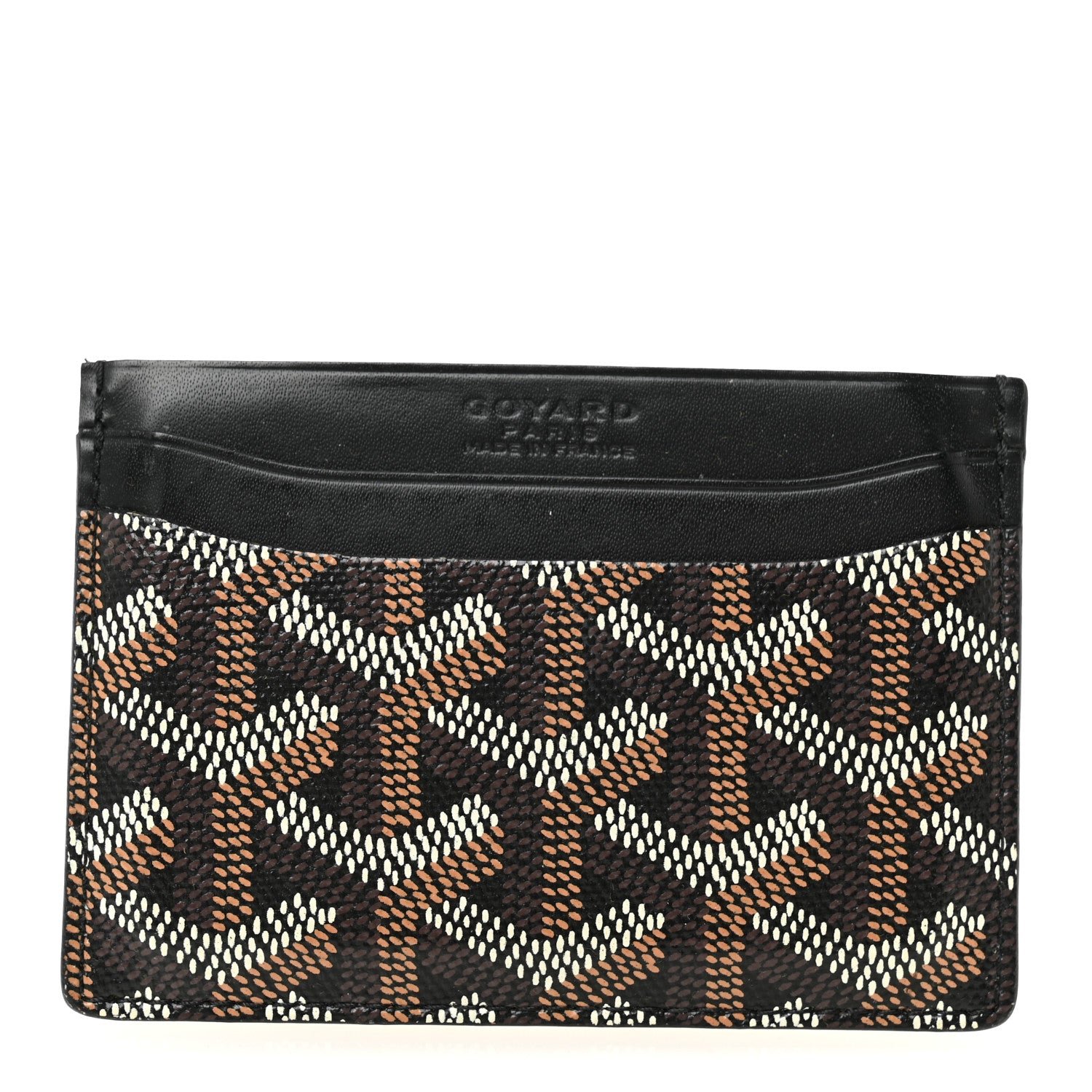 Goyard Goyardine Saint Sulpice Card Holder Black