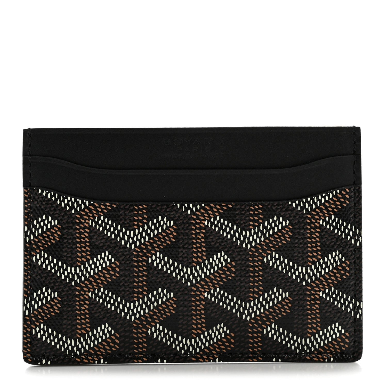 Goyard Goyardine Saint Sulpice Card Holder Black