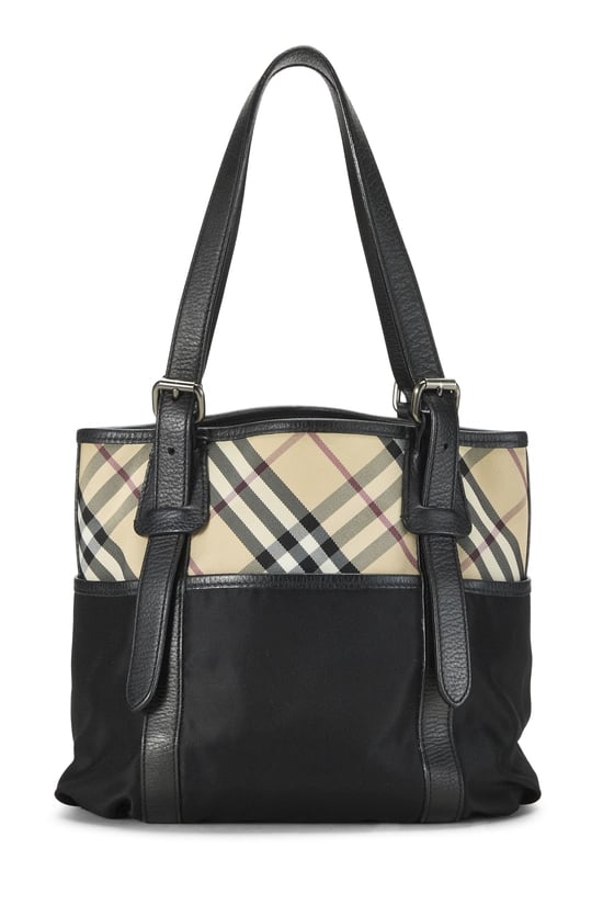 Black Nylon Zip Tote Small