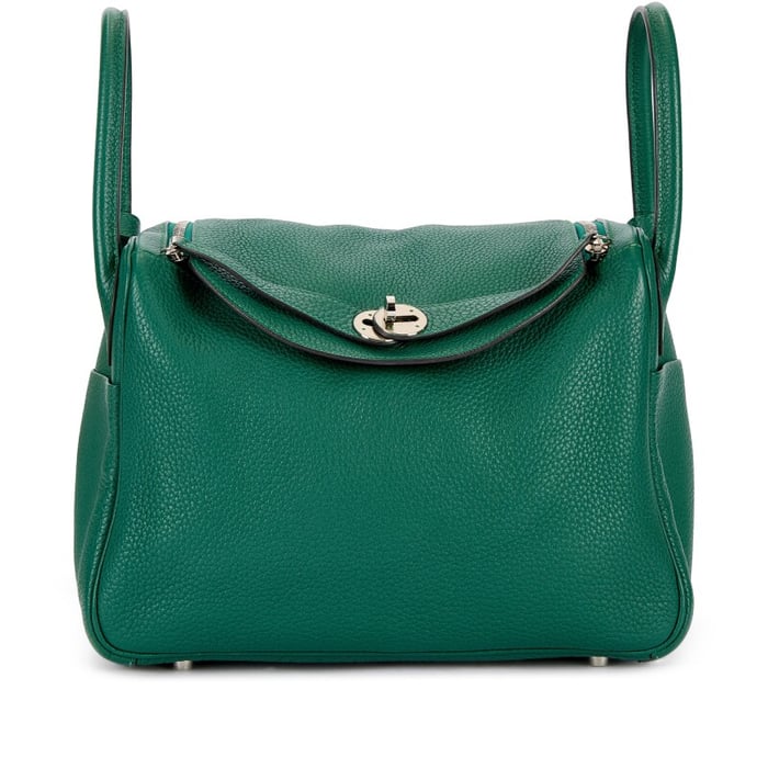 Hermes Malachite Clemence Lindy 26 Palladium Hardware, 2013
