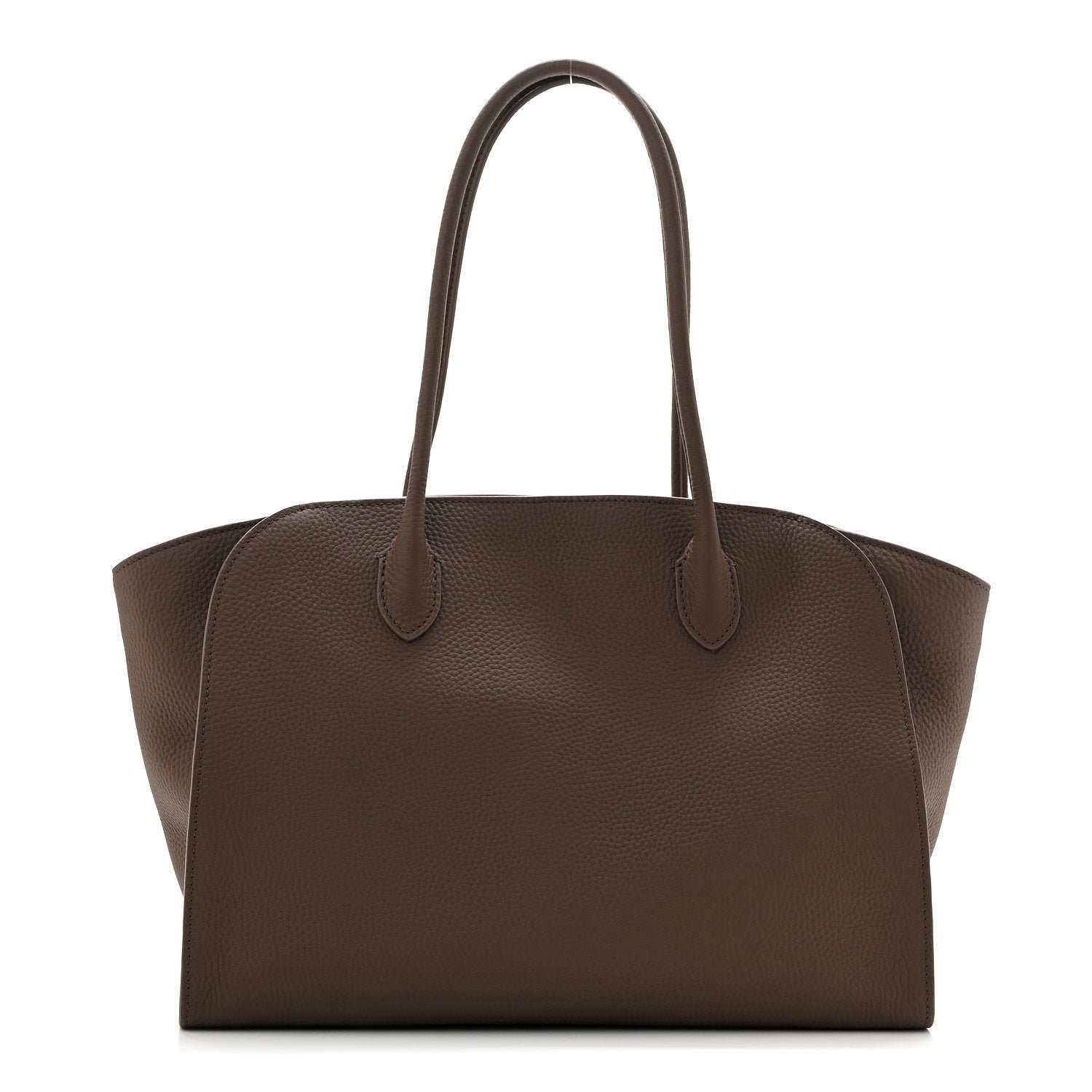 The Row Matte Grained Calfskin Marlo 14 Dark Olive