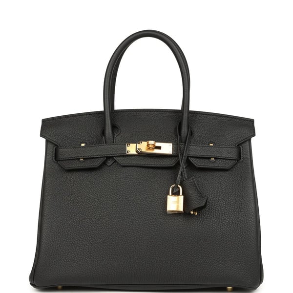 Hermes Hermes Birkin 30 Black Togo Gold Hardware