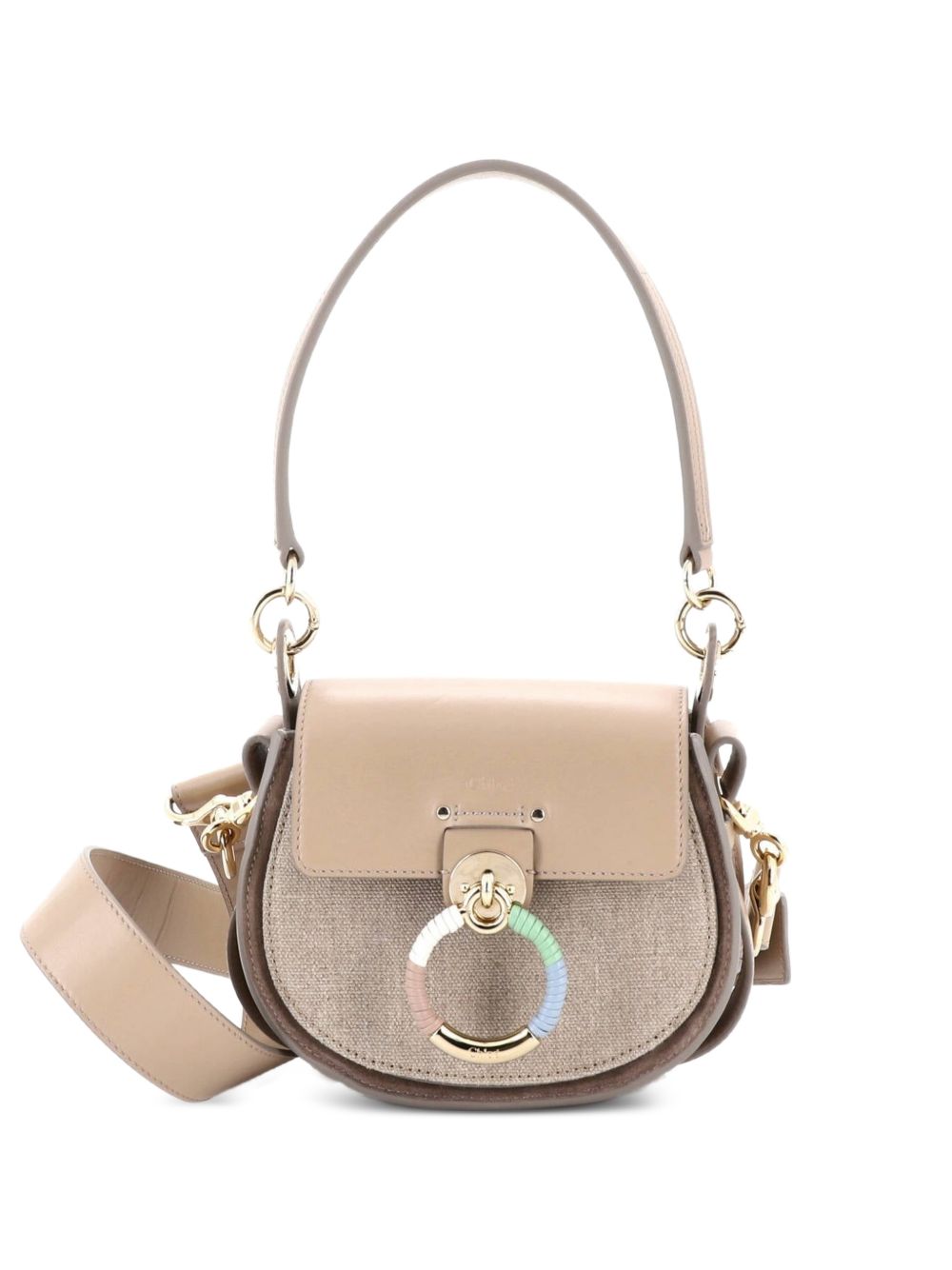 Tess Bag Linen and Leather Small shoulder bag