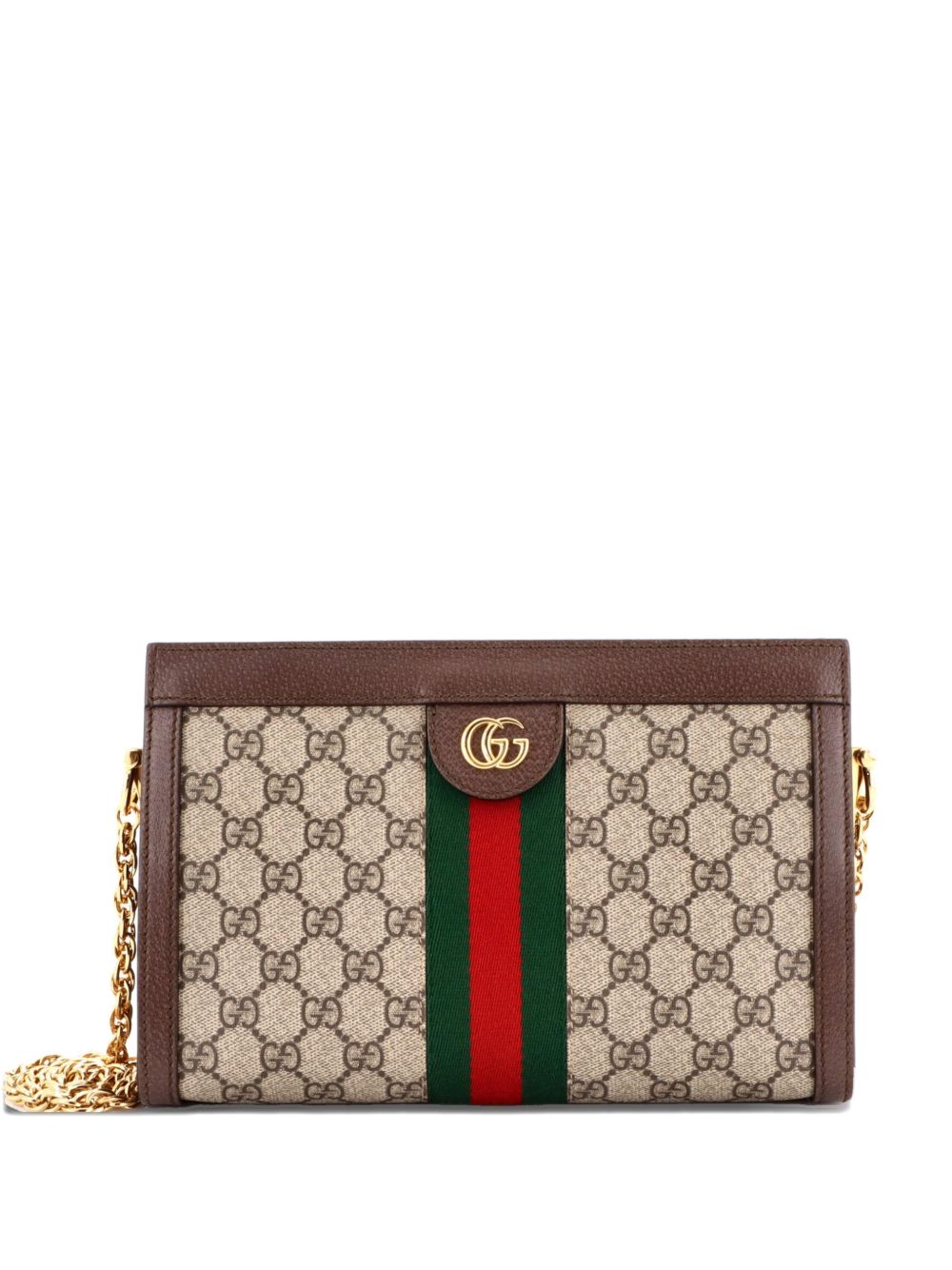 Ophidia Chain Shoulder Bag GG Coated Canvas Small crossbody bag