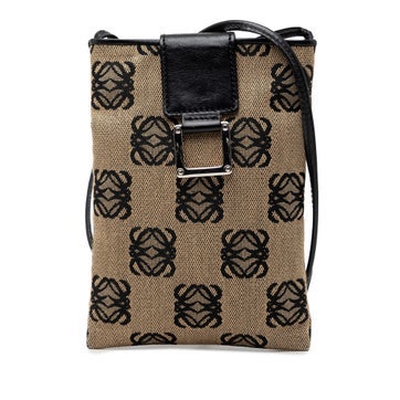 Anagram Canvas Phone Pouch Crossbody