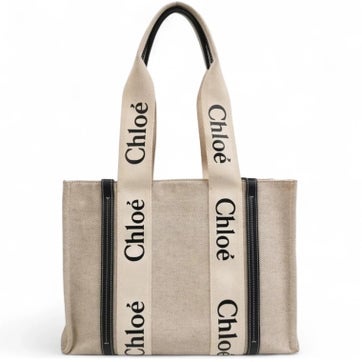 Canvas Woody Ribbon Tote Medium