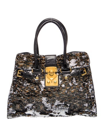 Sequins Top Handle Bag