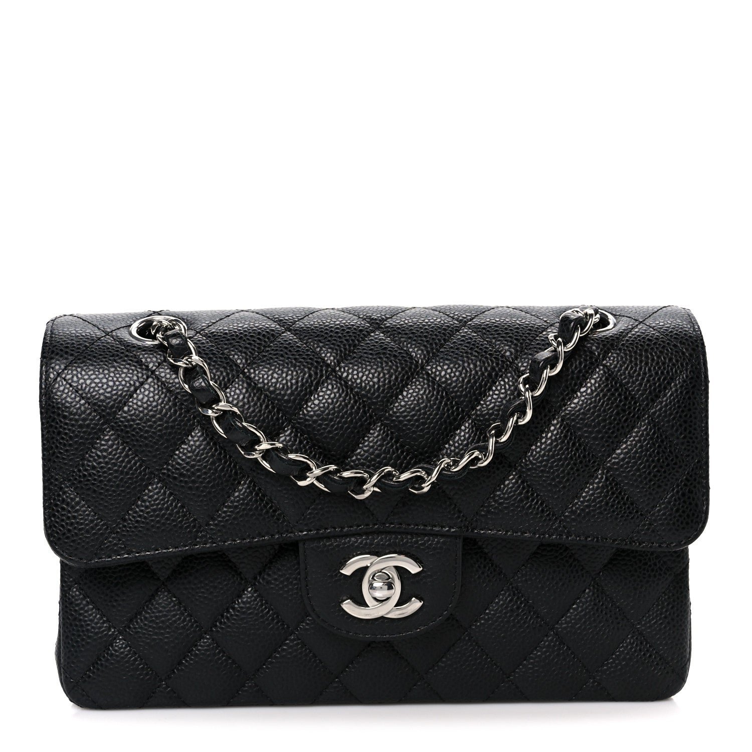 Chanel Caviar Quilted Small Double Flap Black Black