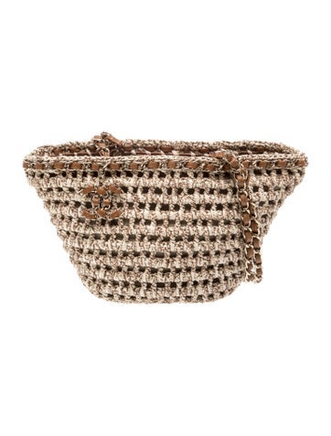 Small Crochet Mixed Fibers Shopping Tote