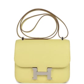 Hermes Hermes Constance 18 Limoncello Chevre Mysore Palladium Hardware