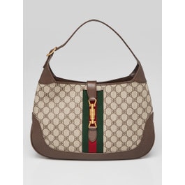 Balenciaga Balenciaga x Gucci Beige/Ebony Coated Canvas/Leather The Hacker Project 1961 Medium Jackie Bag