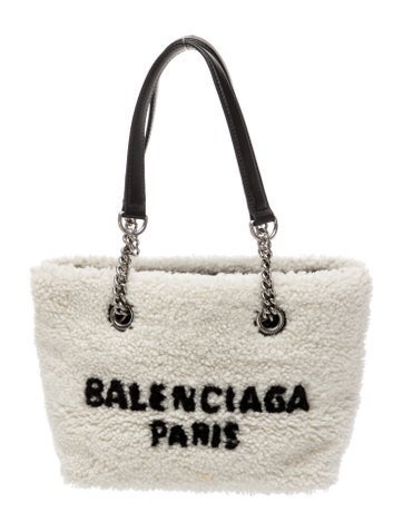 Balenciaga Shearling Shoulder Bag 2024