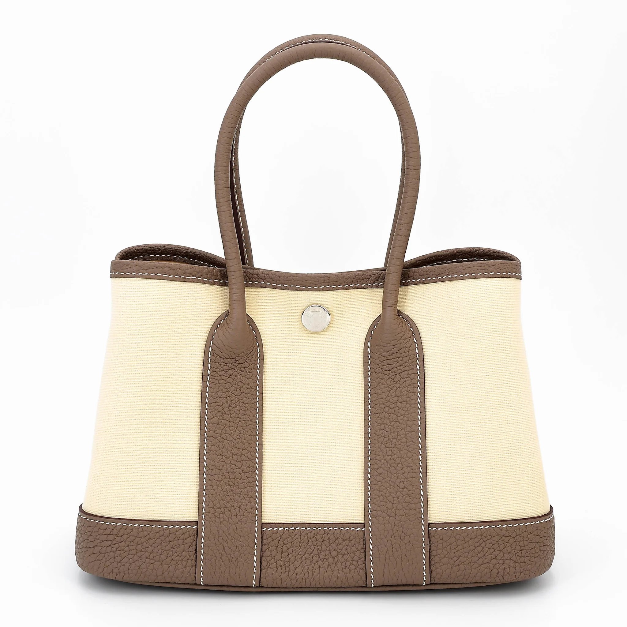 Brand New ( Rank N ) HERMÈS Neo Garden Party 23 Etoupe (18) Toile Officier canvas Negonda Palladium hardware G (2026)