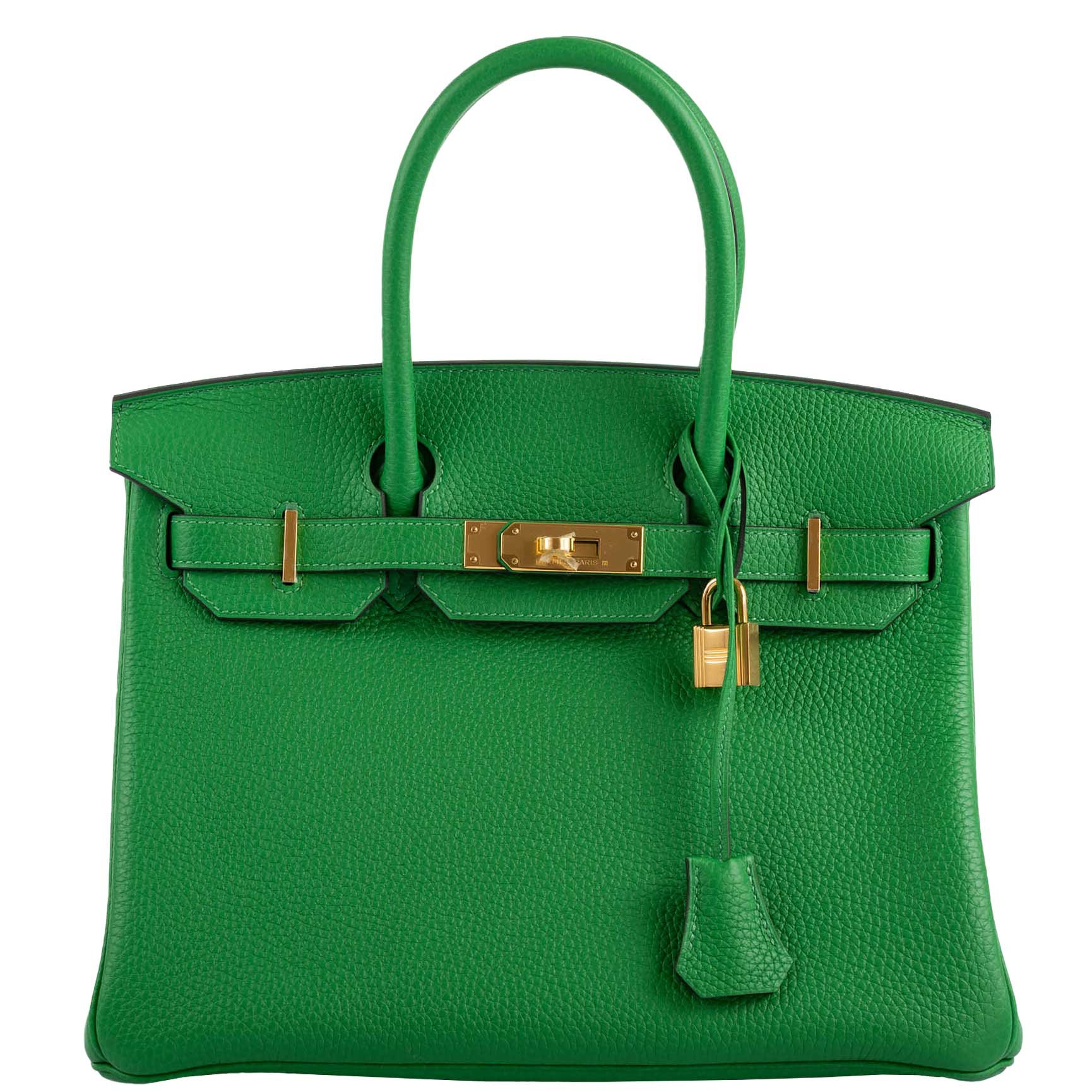 Hermes Hermès Birkin 30 Bambou Green Togo Gold Hardware