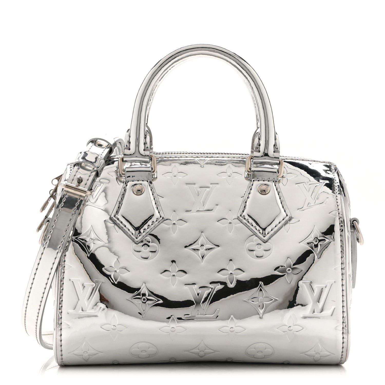 Louis Vuitton Louis Vuitton Monogram Miroir Speedy Bandouliere 20 Silver