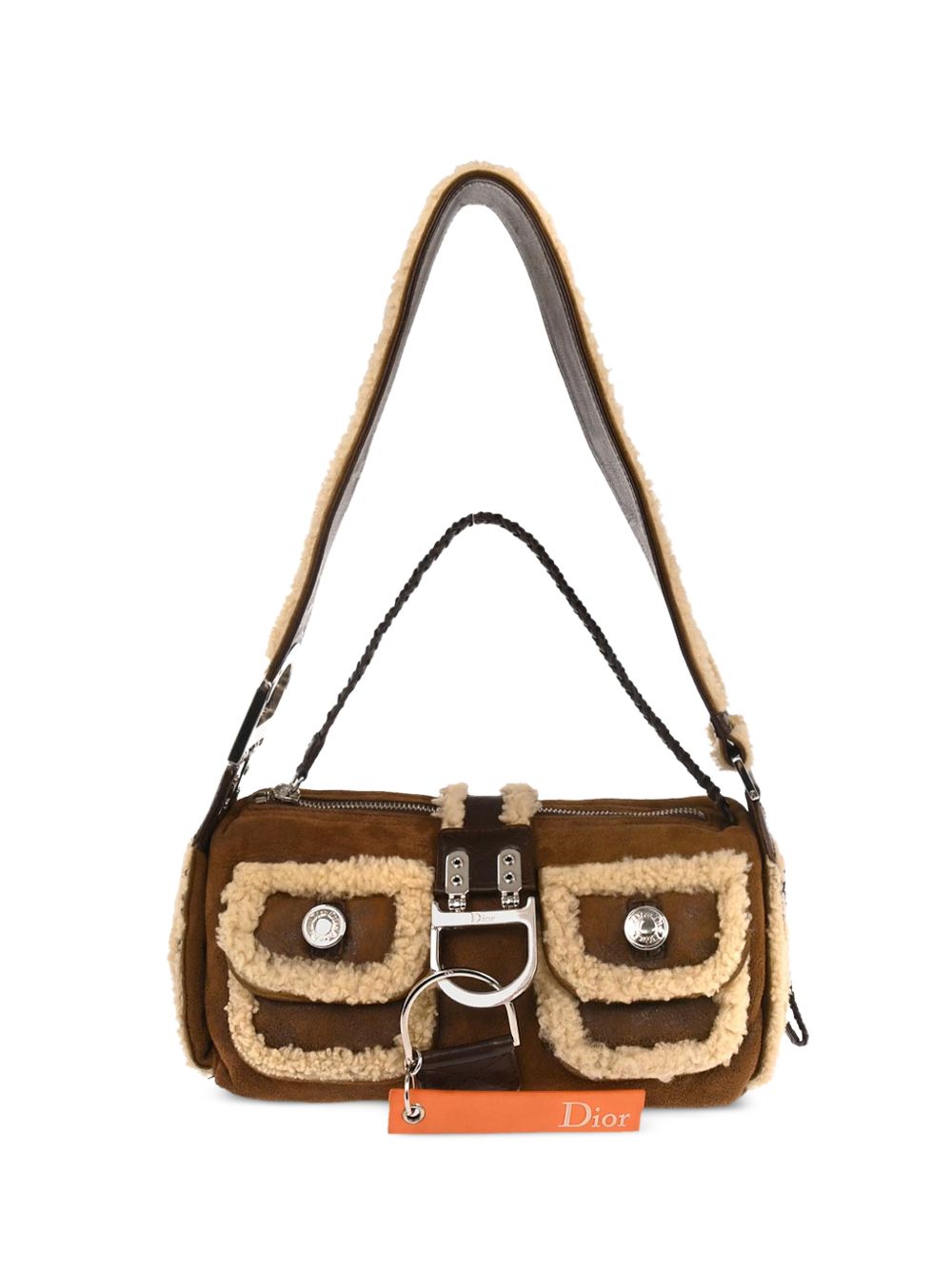 Dior 2005 shearling shoulder bag