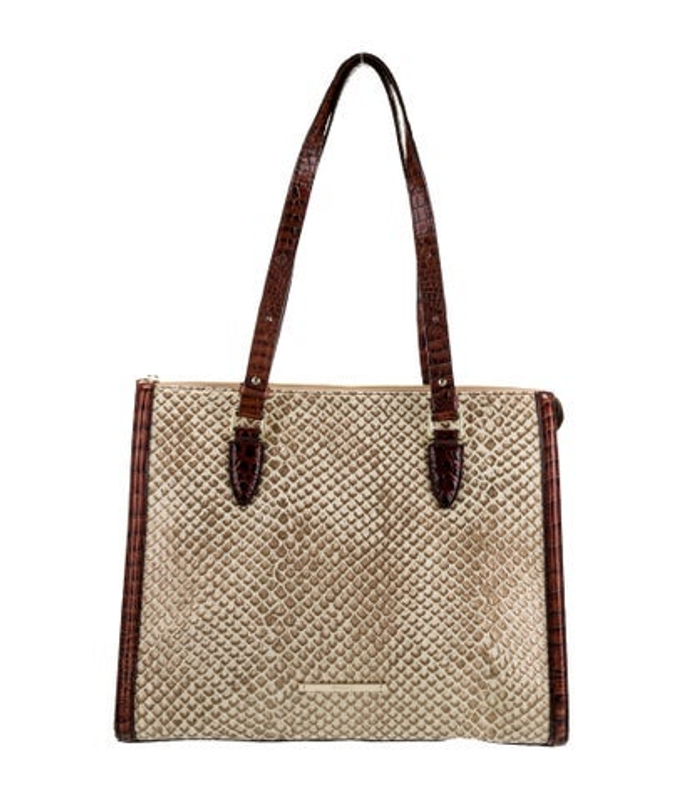 Brahmin Embossed Leather Tote W Tags